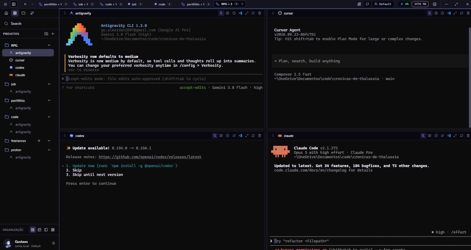 Alethe — AI agents in side-by-side terminals